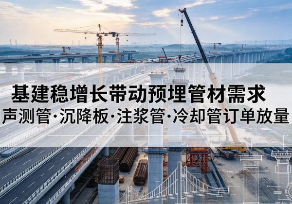 巴马基建稳增长带动预埋监测管材需求，声测管、沉降板、注浆管订单持续放量